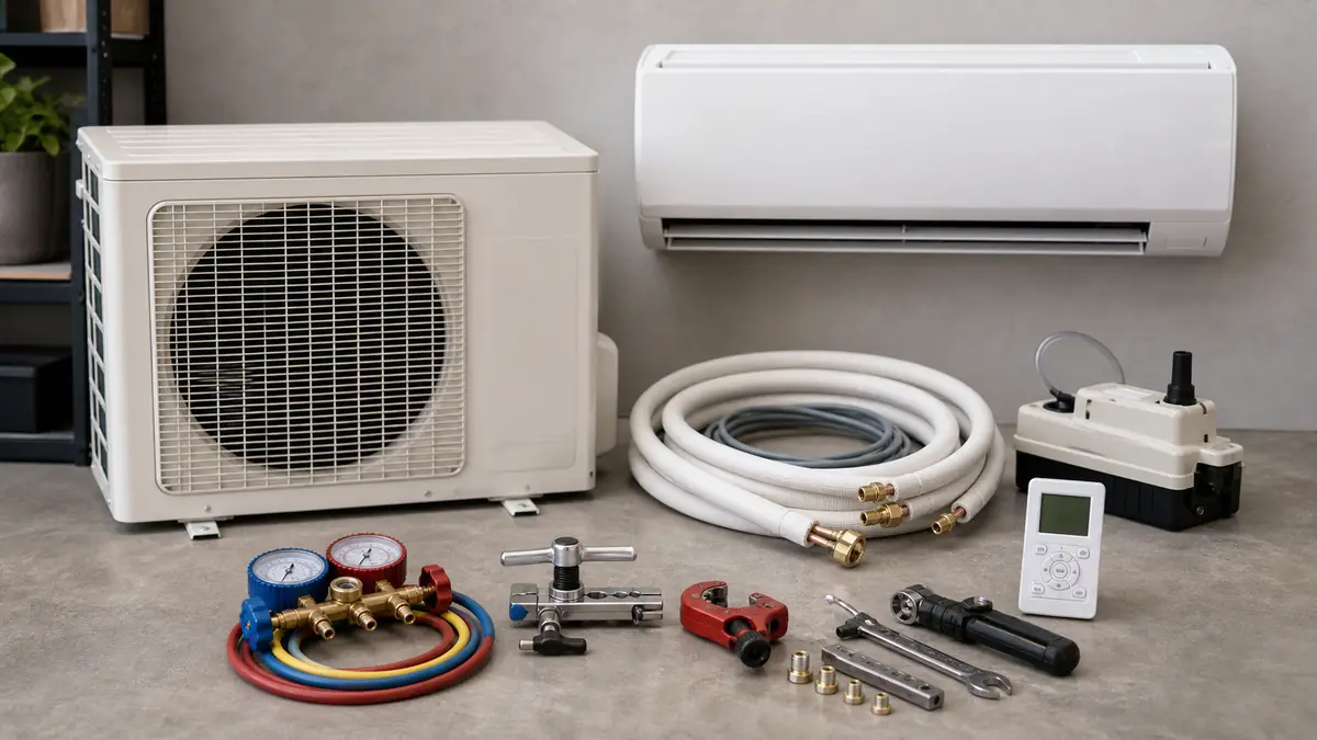 Mitsubishi mini-split AC repair on a Pomona, CA home
